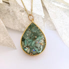 Green Aventurine & Amazonite ◊ Dream Chaser Drop Necklace - All Cheri's Intriguing Crystals LLCNecklace