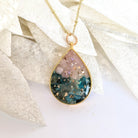 Morganite & Apatite ◊ Divine Clarity Drop Necklace - All Cheri's Intriguing Crystals LLCNecklace